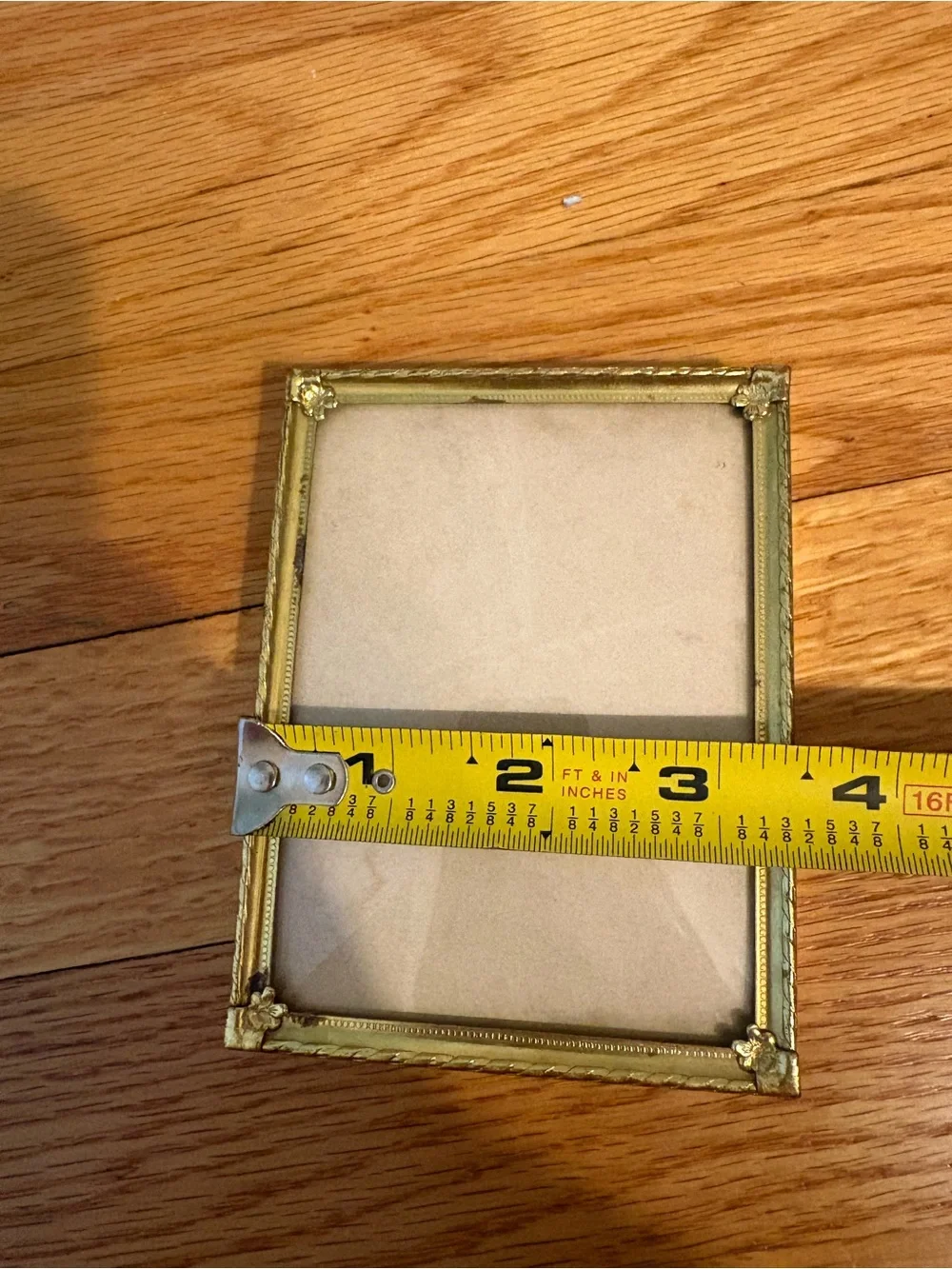 Gold Ornate Picture Frame - Vintage Bubble Glass